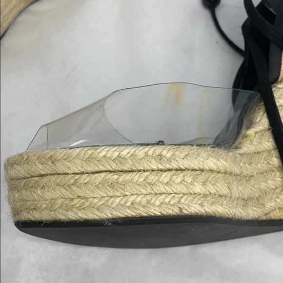 Sonia Rykiel Sz 39 Wedge Platform Clear Sandal - Picture 9 of 12